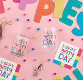 HBD Block Wine Glass